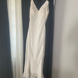 Elegant White Lace Gown